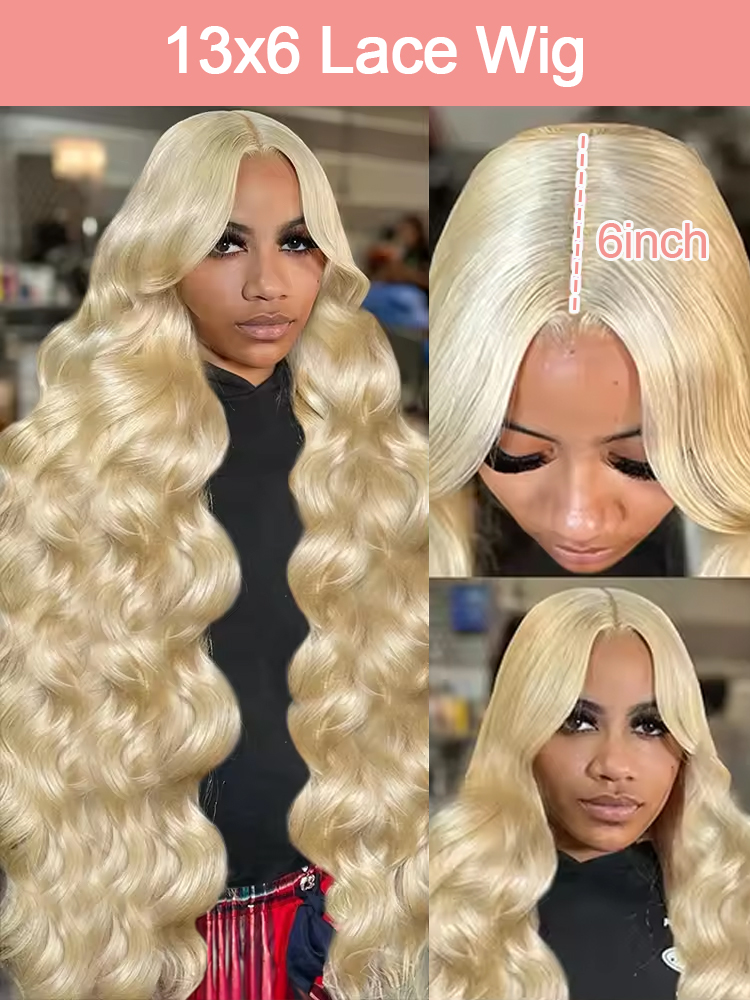 36 40 Inch 613 Honey Blonde Bo - 613 Blonde Body Wave Lace Front Wig 评论和价格