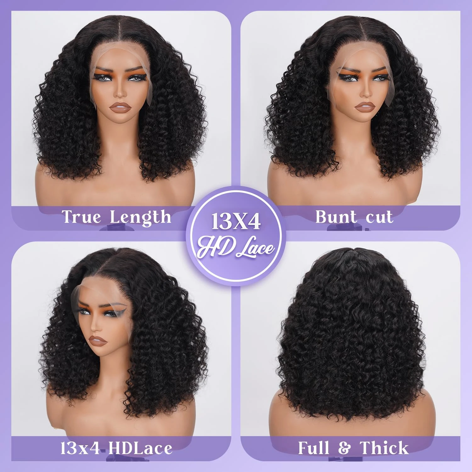 14 16 Inch Curly Deep Wave 13x - Glueless Wear And Go Human Hair Wig 评论和价格