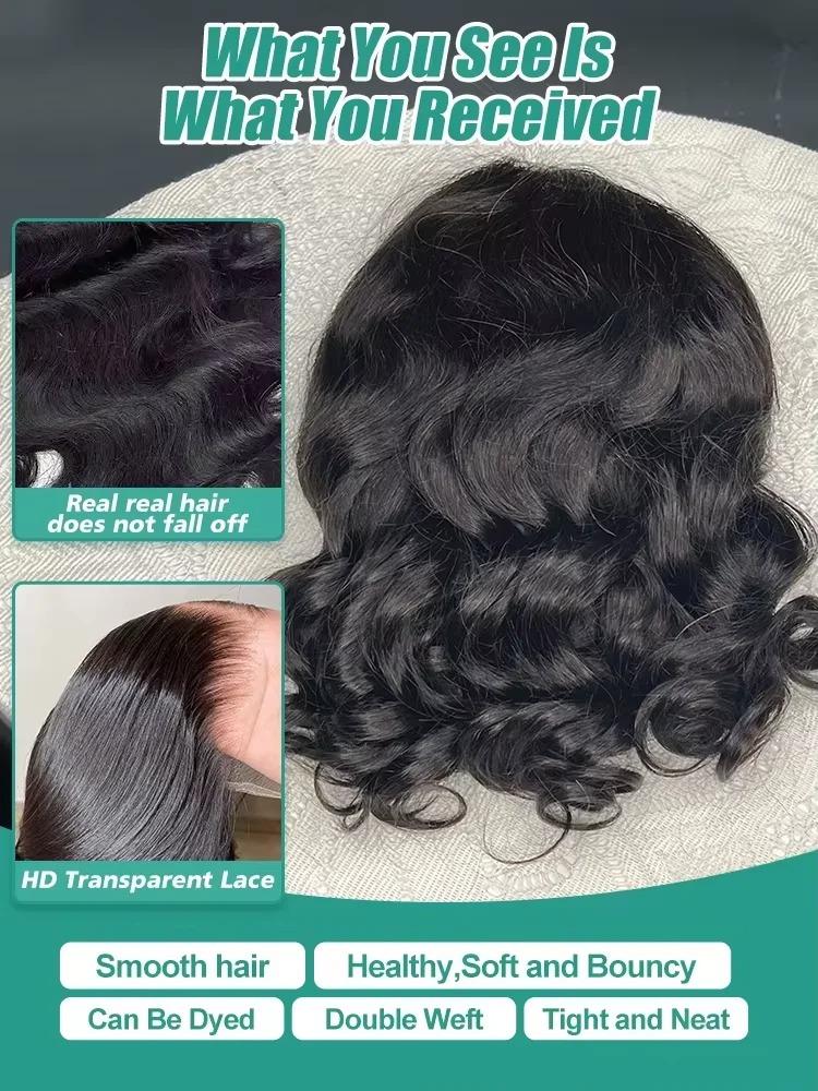 Body Wave Bob Wig Human Hair 1 - Glueless Wear And Go Human Hair Wig 评论和价格