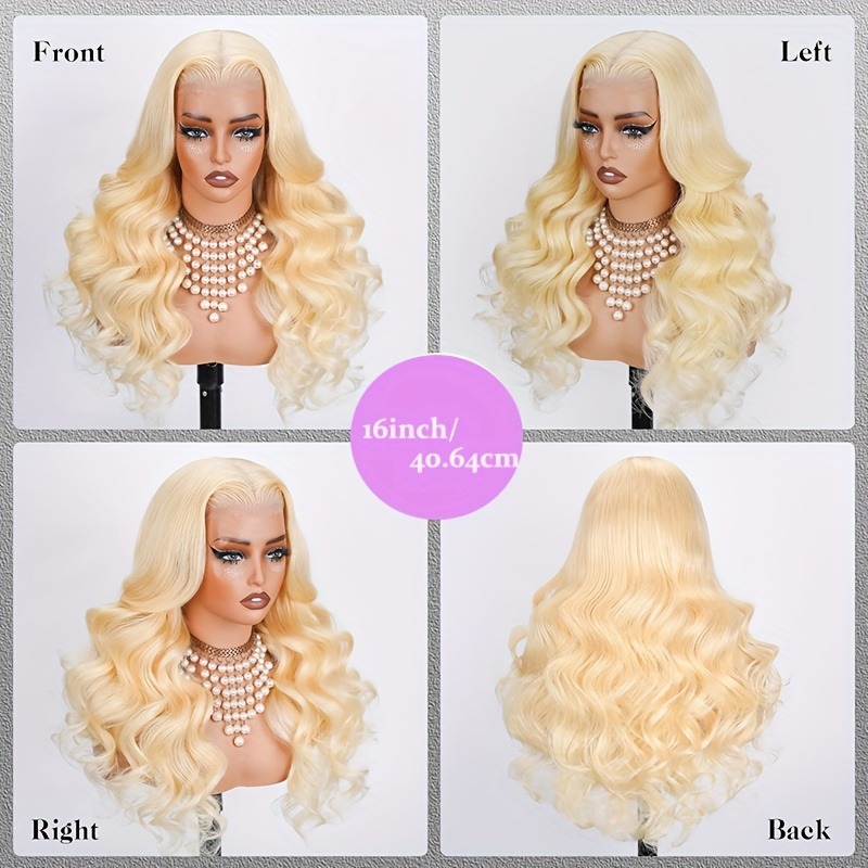 613 Lace Front Wig Human Hair  - 613 Blonde Body Wave Lace Front Wig 评论和价格