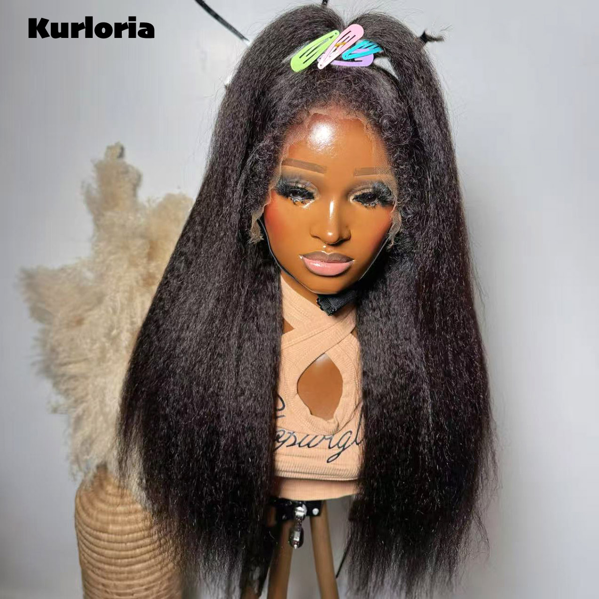 Natural Black 400 Density Kink - Glueless Wear And Go Human Hair Wig 评论和价格